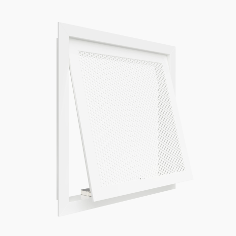 Grile Acces - Grilă de aspirație EGD-45 cu ușă de acces și fagure 45° – Montaj pe perete/tavan fals