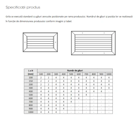 Grila de transfer din aluminiu alb cu lamele in forma de V model TG [2]