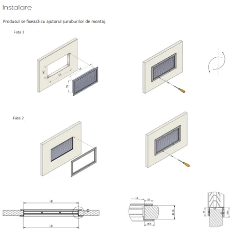 Grila de transfer din aluminiu alb cu lamele in forma de V model TG [3]