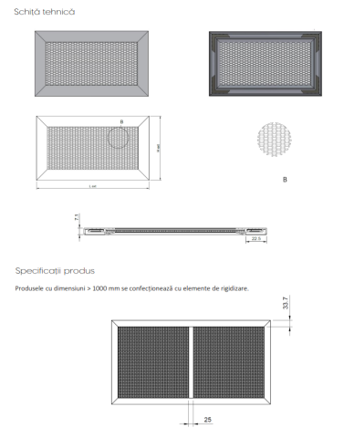 Grila de transfer si mascare din otel si aluminiu alb model RP [1]