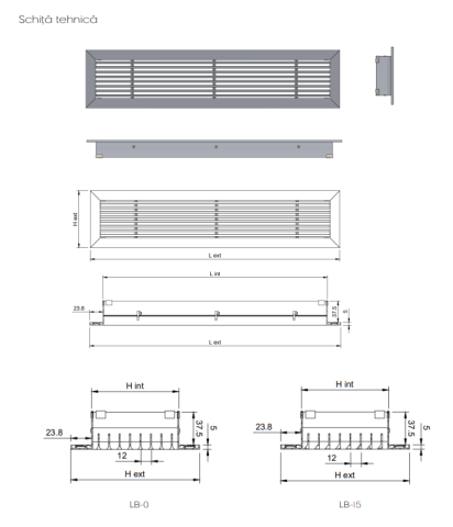 Grila Liniara Decor cu Lamele Fixe din Aluminiu — Grilă Ventilație Liniară [1]