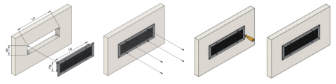 LB-15 Grilă Liniară Decorativă  din Aluminiu pentru Ventilație | Montaj pe Tavan sau Perete [3]