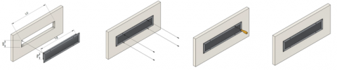 LBD-0 Grilă liniară decorativă din aluminiu cu lamele ajustabile – Ventilație pe tavan sau perete [3]