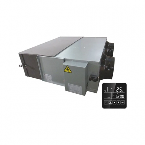 Recuperatoare de caldura - Recuperator de caldura Nobus NBBQ-D3.5TFB, debit maxim 350 mc/h, 230V, 150W, 3 trepte, schimbator entalpic, cu 2 prefiltre G3