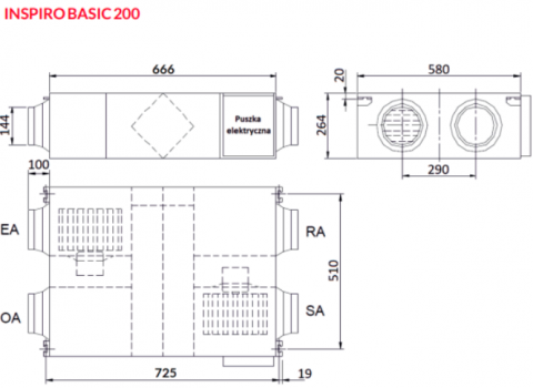 Recuperatoare de caldura Reventon - INSPIRO BASIC 200 [2]