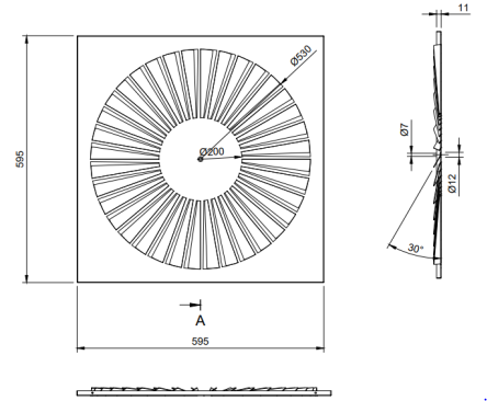 ST Difuzor turbionar pătrat pentru ventilație - Lamele fixe, jet de aer pentru încăperi până la 4m [1]