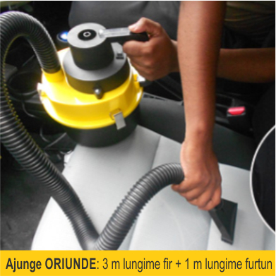 Aspirator auto turbo 2 in 1: ASPIRA umed + uscat si UMFLA obiecte din plastic [4]