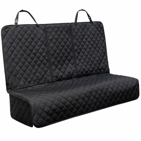 OFERTA SAPTAMANII - Husa matlasata, impermeabila pentru bancheta spate auto - material rezistent, 122 cm, negru