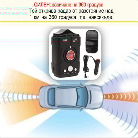 НОВО! Вижте къде са разположени стационарните и мобилните радари за контрол на скоростта с НОВИЯ радарен детектор V8 360 Plus със звуково и светлинно предупреждение и засичане на 360 градуса [4]
