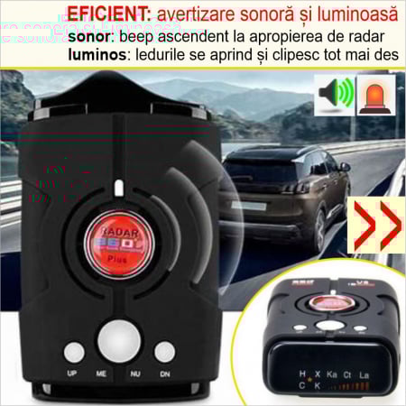 Detector Radar V8 360 Plus cu alerta sonora + luminoasa si arie de detectie la 360 grade [3]