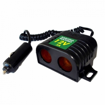 Adaptor auto cu 2 prize 12V si cablu extensibil [2]