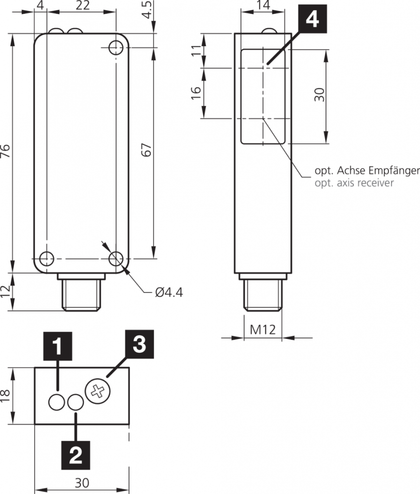 203685, LHT 81 M 400 G4L-IBS, Senzor difuz cu laser [2]