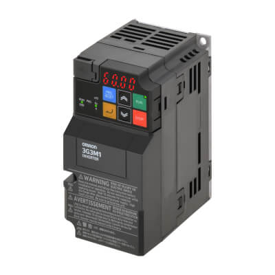 3G3M1-AB002, Convertizor M1, 0.2/0.4 kW (HD/ND), 1.6/1.9 A (HD/ND), 200 VAC, 1~ intrare, OLV/CLV control, STO  [1]