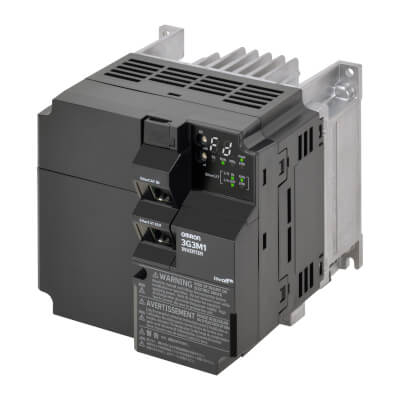 3G3M1-AB022-ECT, Convertizor M1, 2.2/2.7 kW (HD/ND), 11/12 A (HD/ND), 200 VAC, 1~ intrare, OLV/CLV control, EtherCAT, STO  [1]