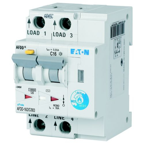 AFDD-16/2/C/003, Siguranta de protectie impotriva arcului electric, 2 poli, curba C, 16A, 10mA, tip AC [1]