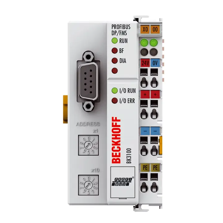 BK3100, Cuplaj de magistrală PROFIBUS DP/FMS până la 64 de terminale de magistrală [1]