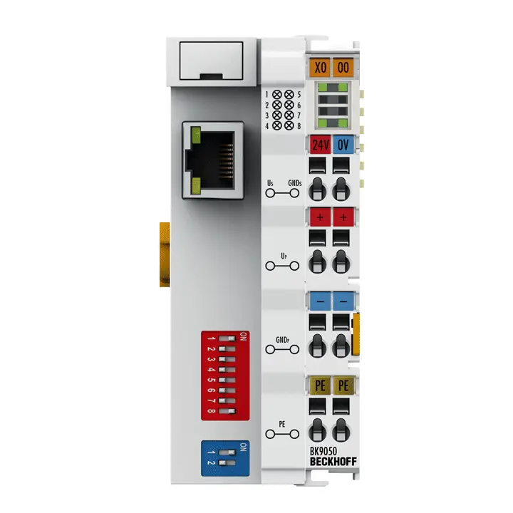 BK9050, Cuplaj Ethernet TCP/IP până la 64 de terminale de magistrală (255 cu extensie K-bus) [1]
