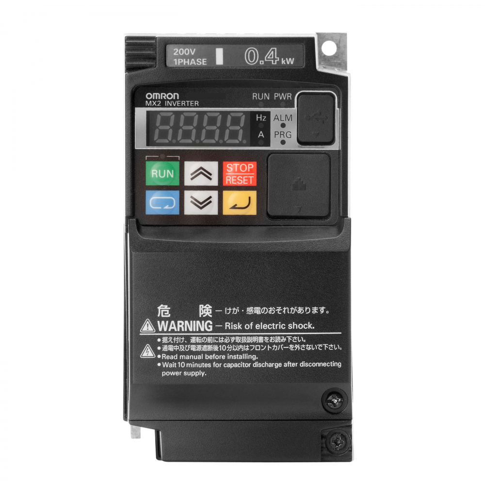 Convertizor de frecventa 3G3MX2, 0.75/1.1 kW (HD/ND), 5.0/6.0 A (HD/ND), 200 VAC, 1~ intrare, control vectorial [1]
