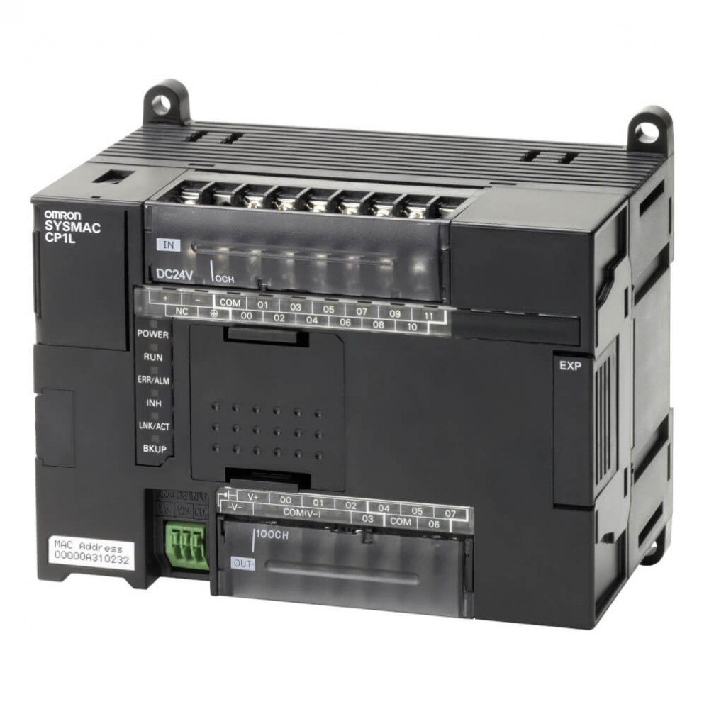 PLC, alimentare 24 VDC, 12 intrari x 24 VDC, 8 x relee iesire 2 A, 2 x intrari analogice, program 5k pasi + 10k cuvinte, 1 x Ethernet  [1]