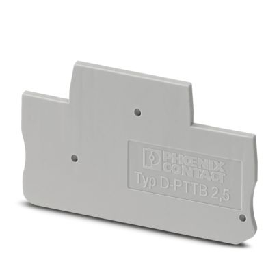 D-PTTB 2,5, Capac de capăt, adâncime: 39,6 mm, lățime: 2,2 mm, înălțime: 68 mm, culoare: gri [1]