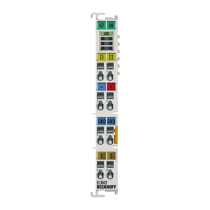 EL3002, Terminal EtherCAT, intrare analogică cu 2 canale, 12 biți  [1]