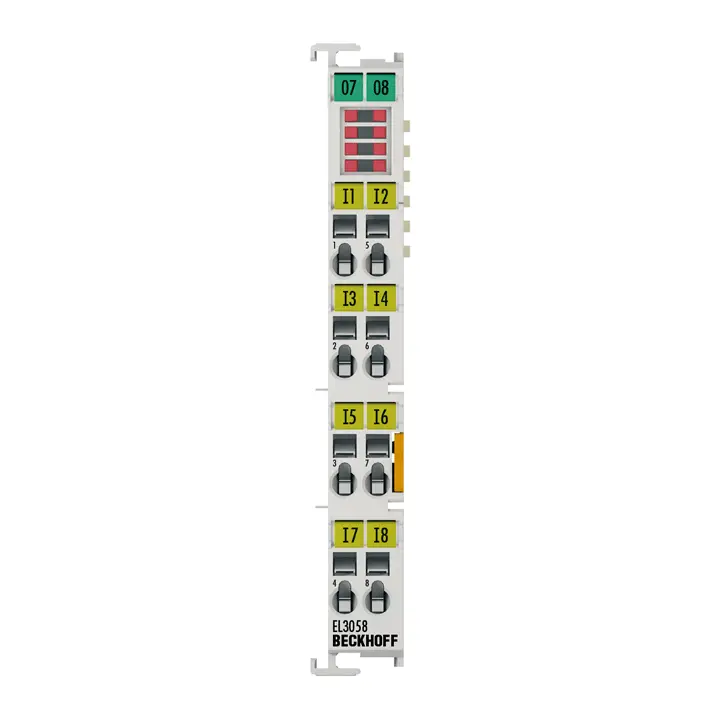 EL3058, Terminal EtherCAT, intrare analogică cu 8 canale, 12 biți [1]