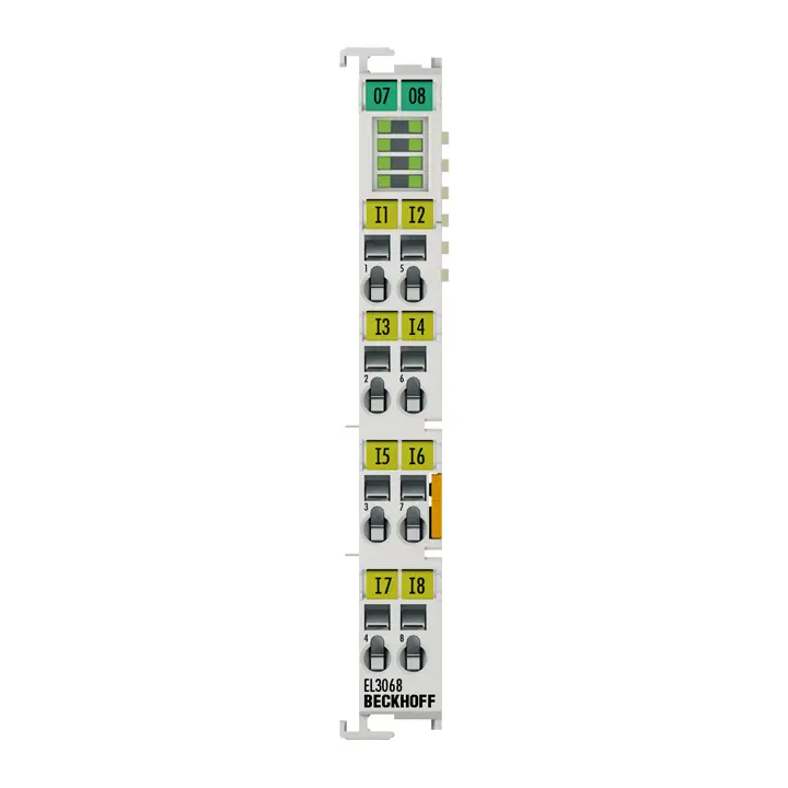 EL3068, Terminal EtherCAT, intrare analogică cu 8 canale, 12 biți [1]