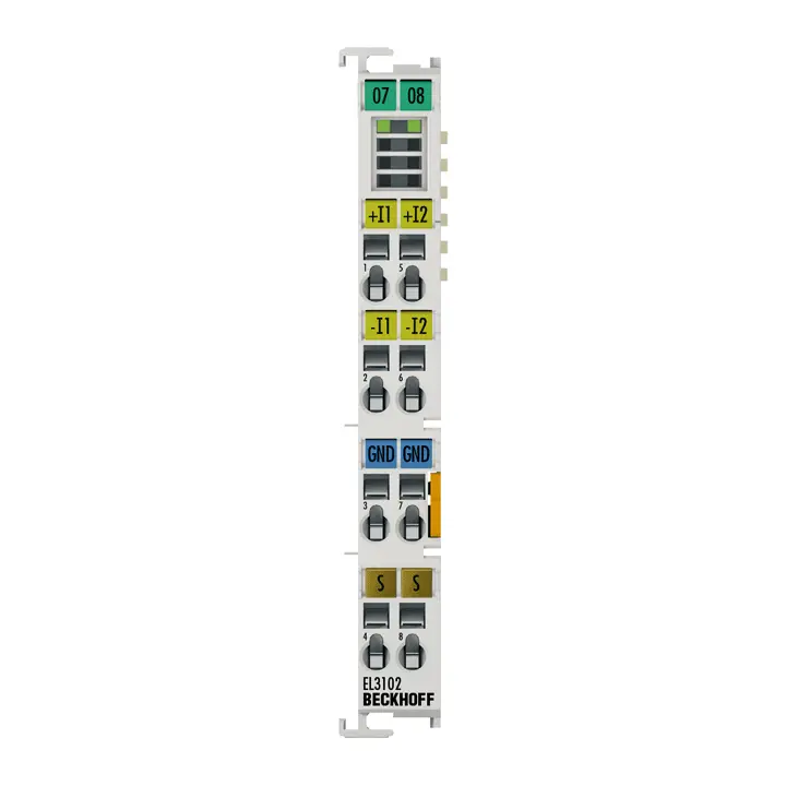 EL3102, Terminal EtherCAT, intrare analogică cu 2 canale, 16 biți [1]