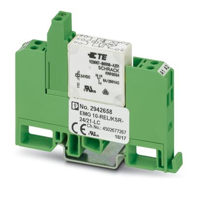 EMG 10-REL/KSR- 24/21-LC, Modul releu, cu releu de comutare miniatural lipit, tensiune de intrare 24 V AC/DC [1]