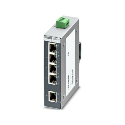 FL SWITCH SFNB 5TX, Switch Ethernet, 5 porturi TP RJ45, detectarea automată a vitezei de transmisie a datelor de 10 sau 100 Mbps [1]