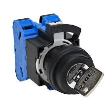 HW1K-33D20, Selector cheie, 3 poziții cu retur cu arc 2 căi, , Ø29 Lunetă rotundă din plastic [1]