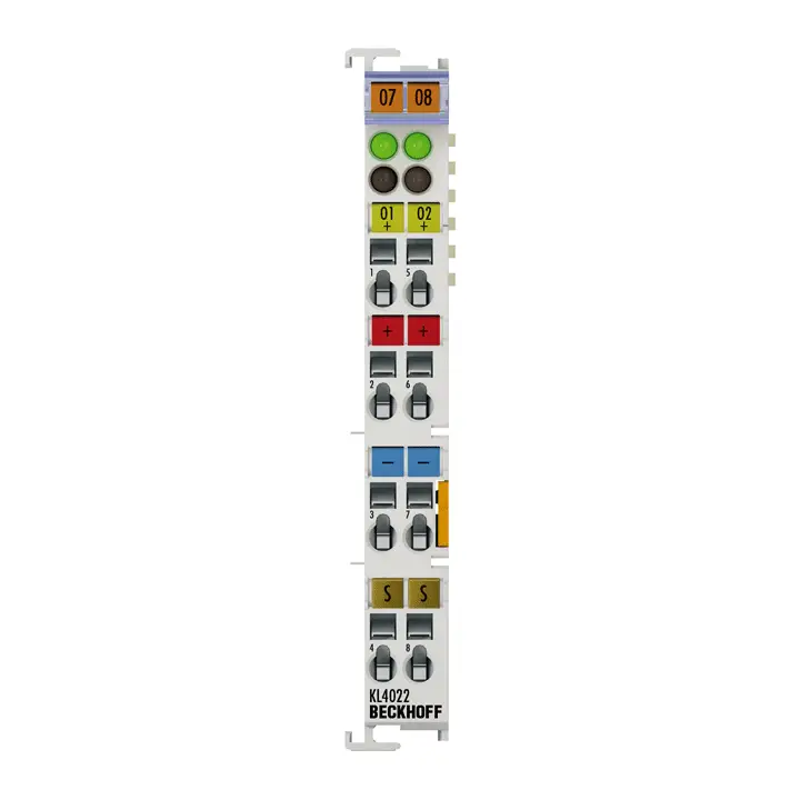 KL4022, Terminal de magistrală, ieșire analogică cu 2 canale, curent, 4…20 mA, 12 biți [1]