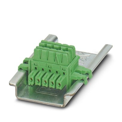 ME 6,2 TBUS-2 1,5/5-ST-3,81 GN, Conector șină DIN pentru montare șină DIN [1]