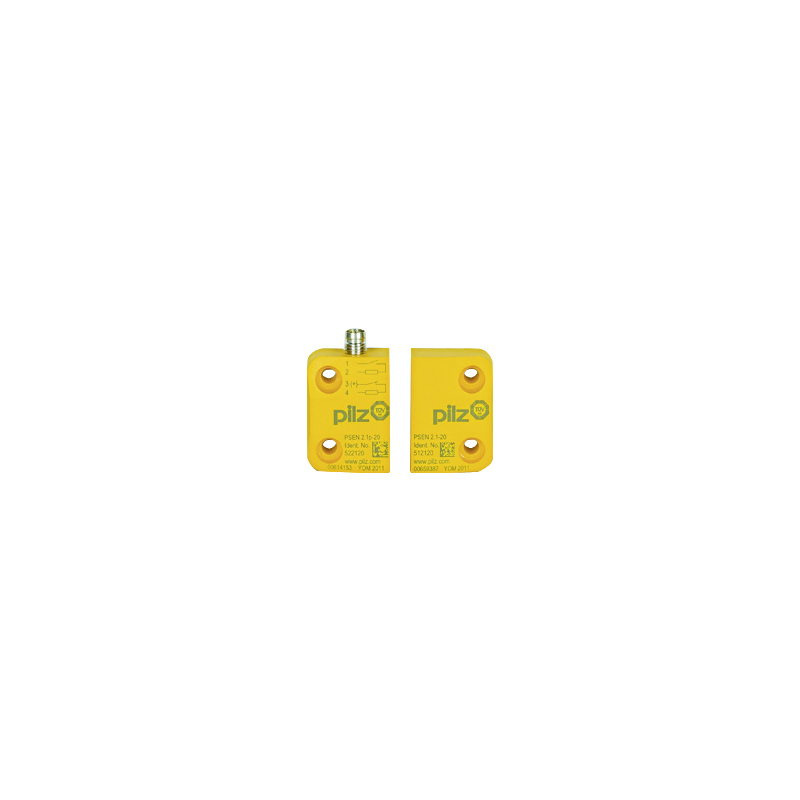 PSEN ma2.1p-11/PSEN2.1-10/LED/3mm/1 unitate, întrerupător de siguranță magnetic 1 n/o 1 n/c, conector tată M8 cu 4 pini [1]