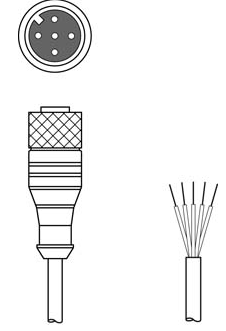 Produse automatizari industriale - 50132551, KD U-M12-5A-V1-150, Cablu de conectare