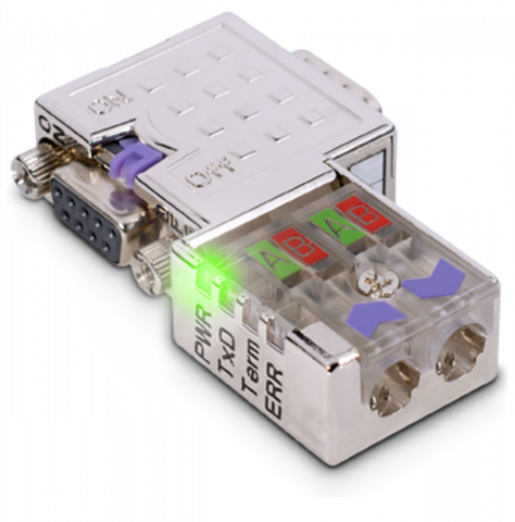 Produse automatizari industriale - 972-0DP10, Conector PROFIBUS cu LED-uri - 90 de grade