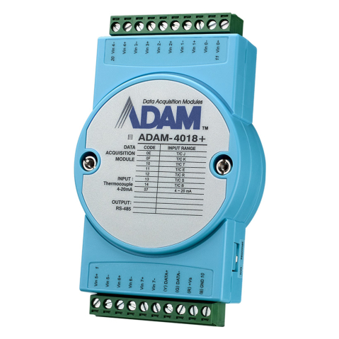 Produse automatizari industriale - ADAM-4018+-F, Modul industrial 8  intrari analogice / termocuplu, Modbus RS-485