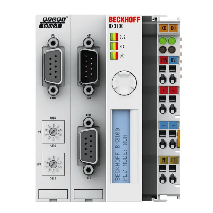 Seria BX - BX3100, Controler terminal de magistrală cu PLC IEC 61131-3 integrat, memorie de program de 256 kbytes, PROFIBUS