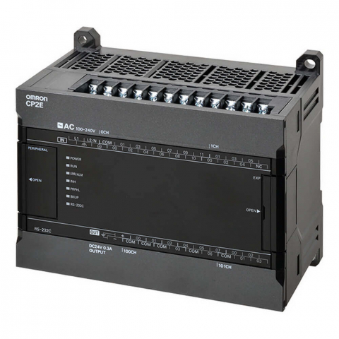 PLC - CP2E PLC compact - Tip Esential; 18 DI, 12DO; iesire cu releu; putere de alimentare 220 VAC; memorie de program 4k pasi