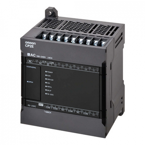 PLC - CP2E PLC compact - Tip esential; 8 DI, 6DO; iesire cu releu; putere de alimentare 220 VAC; memorie program 4k pasi