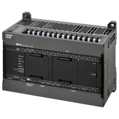 PLC - CP2E PLC compact - Tip Network; 24 DI, 16 DO; iesire cu releu; putere de alimentare 220 VAC; memorie de program 10k pasi