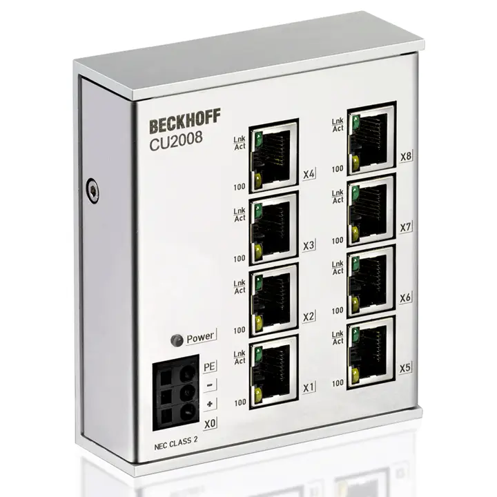 Seria CU - CU2008, Infrastructură, comutator cu 8 porturi, Ethernet, 24 V DC