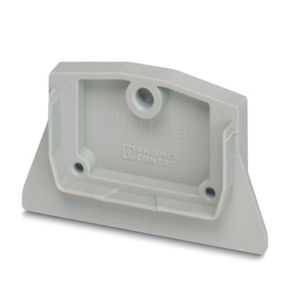 Cleme terminale - D-MZB 1,5-NS35, Capac de capăt, adâncime: 24,3 mm, lățime: 4 mm, înălțime: 41 mm, culoare: gri