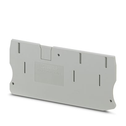 Cleme terminale - D-PT 10-TWIN, Capac de capăt, adâncime: 42,6 mm, lățime: 2,2 mm, înălțime: 88,9 mm, culoare: gri