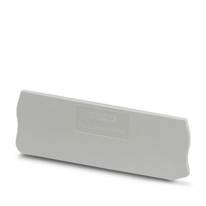 Cleme terminale - D-ST 4-QUATTRO, Capac de capăt, adâncime: 29 mm, lățime: 2,2 mm, înălțime: 87 mm, culoare: gri