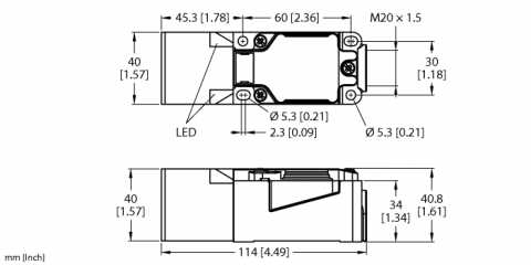 Senzori inductivi - NI40U-CP40-VP4X2