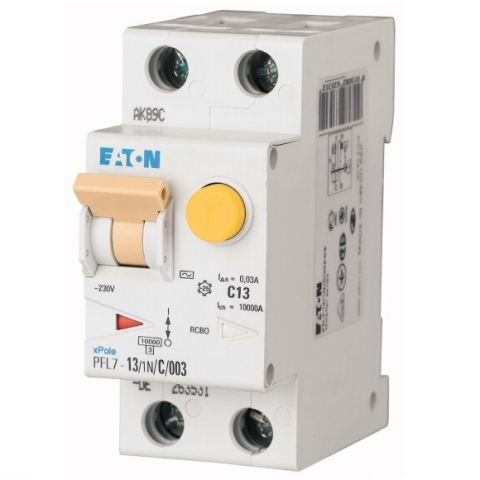 Sigurante automate - PFL6-10/1N/B/003, Siguranta automata diferentiala RCBO, Ir=250A, 1P+N, 6kA, curba B, Ires= 30mA, In=10A