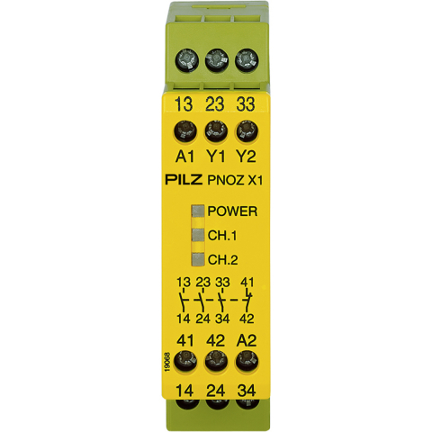 Relee de siguranta - PNOZ X1 24VAC/DC 3n/o 1n/c, Releu de siguranță (autonom), intrări: cablare cu 1 canal