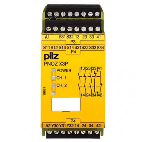 Relee de siguranta - PNOZ X3P 24-240VACDC 3n/o 1n/c 1so, Releu de siguranță (autonom)