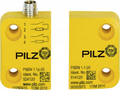 Intrerupatoare de siguranta - PSEN 1.1p-20/PSEN 1.1-20/8mm/ 1 unitate, întrerupător de siguranță magnetic, conector tată M8 cu 4 pini, pătrat, înălțime 13 mm